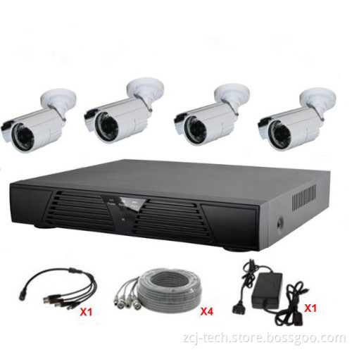 CCTV 4CH Camera Kit with CCTV 420tvl Outdoor IR Camera (ZCJ-D04-11AA3P-N2404)